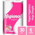 PAPEL HIGIENICO HIGIENOL EXPORT PLUS 6X30 mt ( u x b 10)