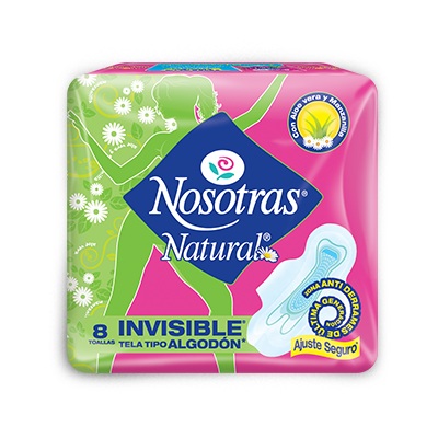 TOALLITA FEMENINA NOSOTRAS INVISIBLE 8 un ( u x b 30)